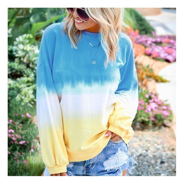 

женская конструктор толстовка gradient thin top радуга шаблон одежды новый стиль 10 стилей 2019 осень новый высокое качество девочка одежда, Black