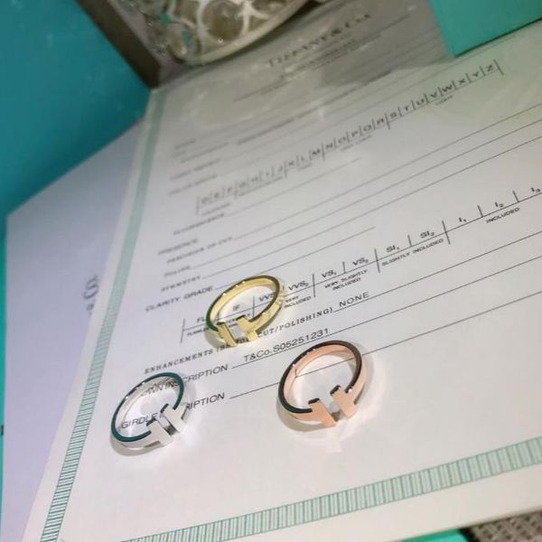

2020 famous designer t true series brand wedding rings 925 sterling silver double t couples ring luxury jewelry gifts