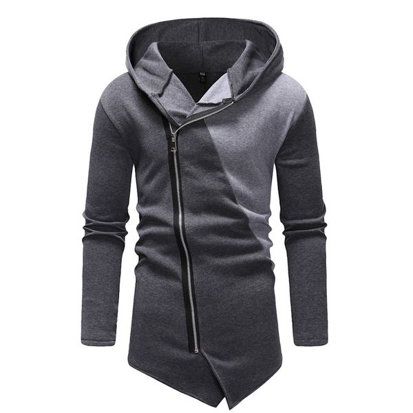 

Mens Designer Zipper Hoodies Fashion Panelled Irregular Hoodies Casual Loose Cardigan Hooded Clothing