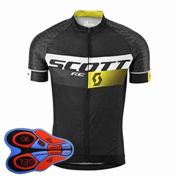 

scott team cycling short sleeves jersey (bib )shorts sets ropa ciclismo men pro team cycling clothing mtb bike wear 101026f, Black;blue