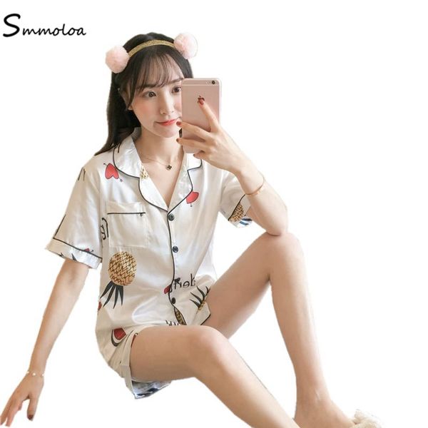 

smmoloa women silk satin pajamas set print pyjama set sleeve sleepwear -2xl, Blue;gray
