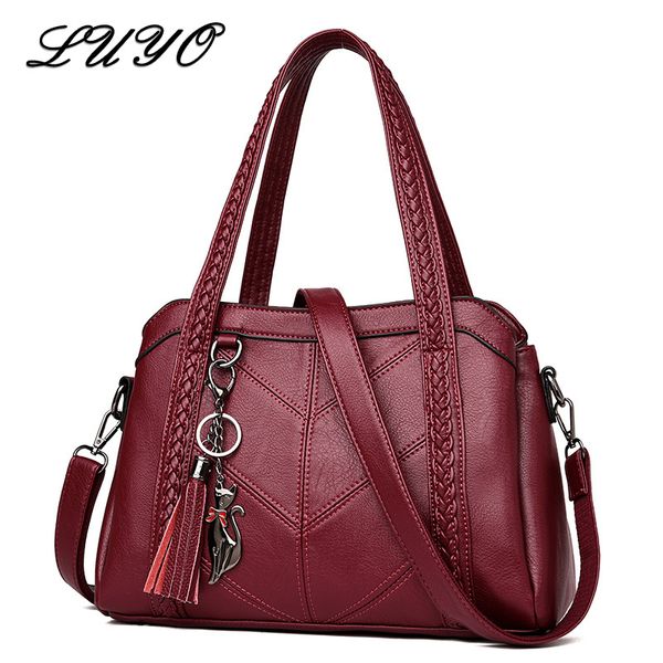 

women handbag genuine leather tote bags designer tassel luxury women shoulder bags ladies leather handbags fashion bolsa