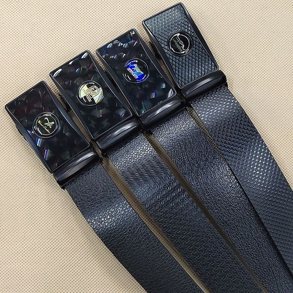

men's aviation automatic is more awesome than cowhide exquisite electric melting belt belt paint iron buckle, Black;brown