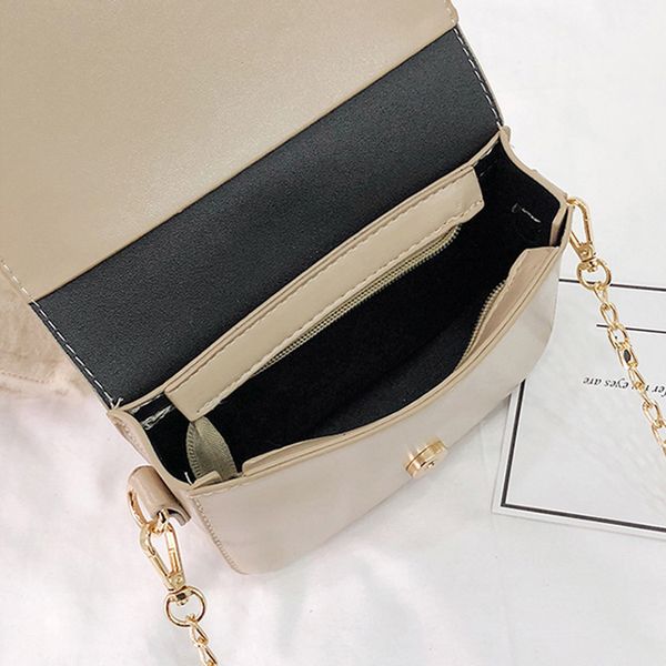 

women crossbody single shoulder bag magnetic buckle handbag with golden chain strap msj99