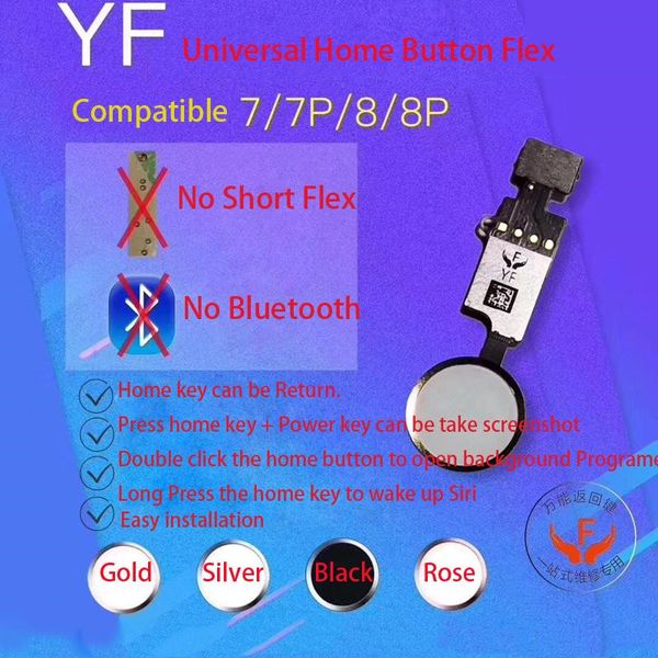 

Hx yf univer al home button flex cable for iphone 7 7 plu 8 8 plu with full function except touch id