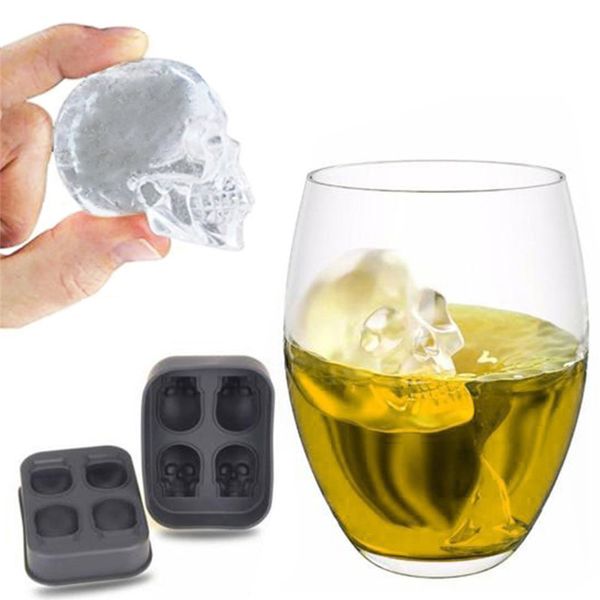 

ice cube maker skull shape chocolate mould ice cream diy tool whiskey wine cocktail ice cube 3d silicone mold