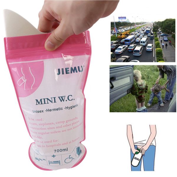 

4pc car sundries bag 700ml emergency portable car urine bag vomit disposable urinal toilet universal storage net