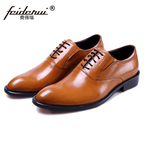 

man quarter brogue wedding shoes genuine leather banquet oxfords round toe lace up men's formal dress flats js144, Black