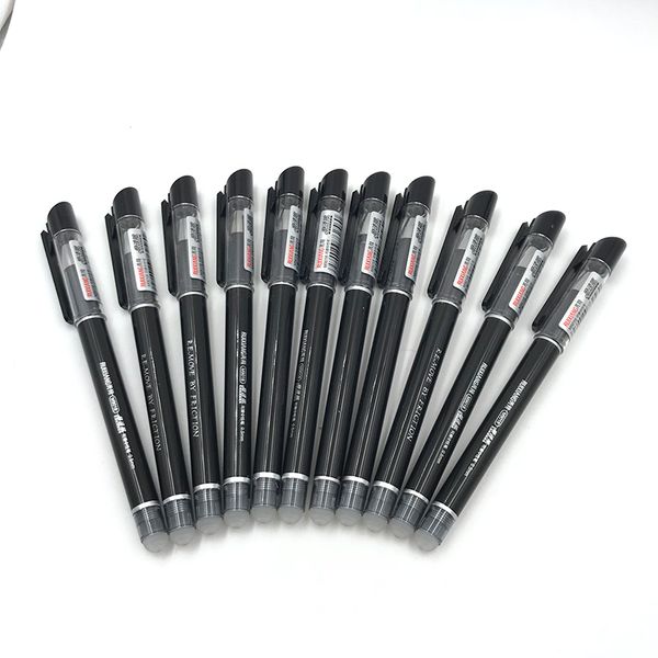 

12pcs/lot black erasable gel pens cute korean pens 0.5mm gel ink pen office and school supplies