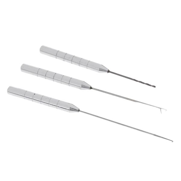 

3 in 1 carp fishing baiting rig tool set fishing rigging needle swinger driller set stainless steel / auminium alloy