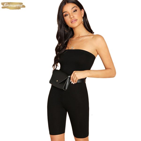 

romper black skinny glitter strapless tube sleeveless streetwear female 2019 women bodycon playsuits and jumpsuits drop shipping, Black;white