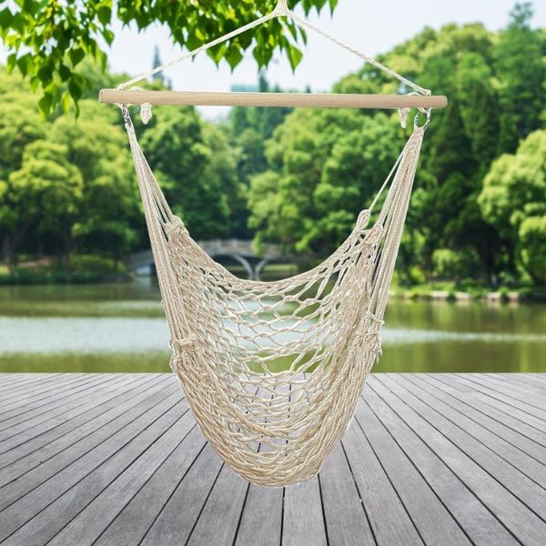

large cotton rope hammock chair comfortable hanging chair practical indoor outdoor use necessary household courtyard supplies