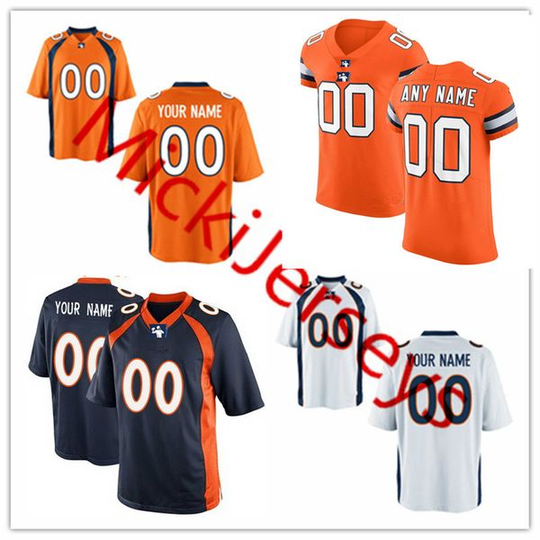 

mens womens youth kids custom denver football jersey white navy blue orange denver customized jersey s-3xl, Black;red
