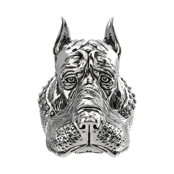 

new doberman stainless steel finger rings fashion jewelry casting rings anniversary engagement party wedding gifts for men, Silver