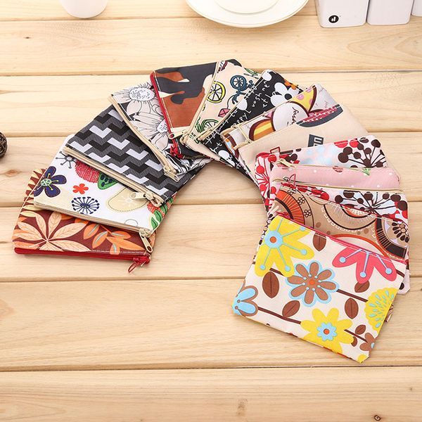 

pg166 lady's small cartoon key pack creative zipper pack mini canvas coin clutch coin purses wallets bags qceoq