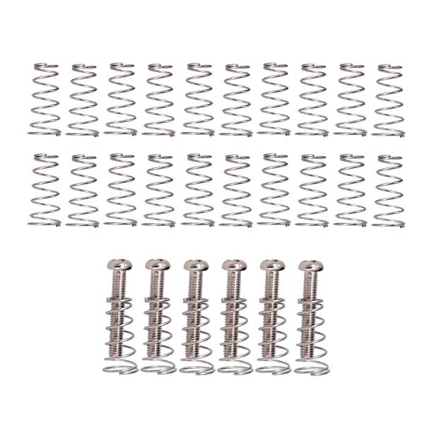 

6pcs electric guitar bridge fixing screws springs w/ 20pcs pickup springs