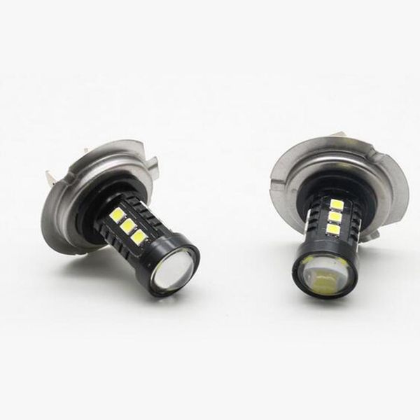 

adeeing 2pcs h4 21w 15smd 3030 led driving fog head spot light headlight refit accessories for general car r30
