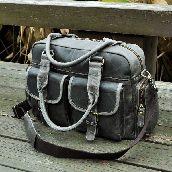 

design real leather casual fashion men briefcase business lapcase attache messenger bag tote bag for men 061