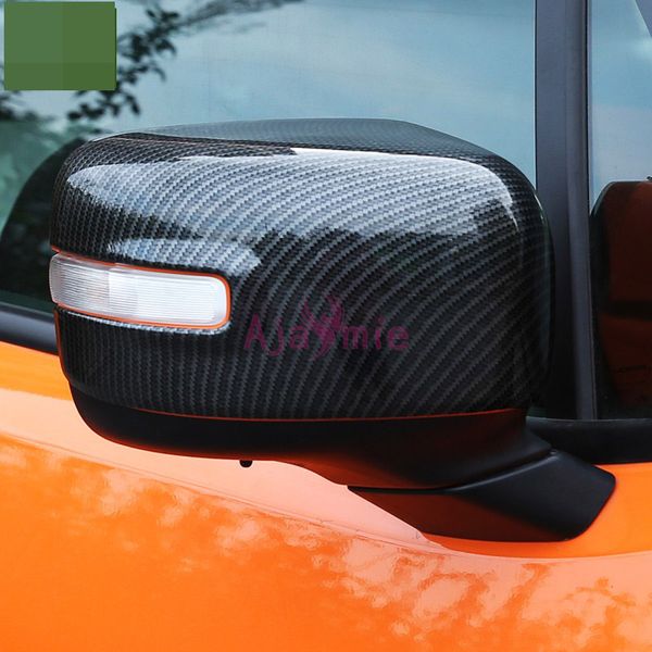 

for jeep renegade 2015 2016 2017 2018 carbon fiber color side rear view cover door mirror overlay abs garnish panel car styling accessories
