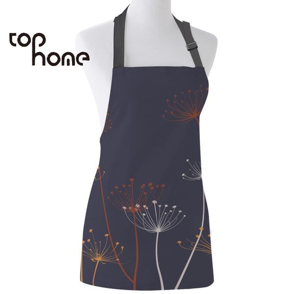

tophome модные кухни фартук желтый белый светящиеся растения живопись холст фартуки женщины дети очистка инструмента bib