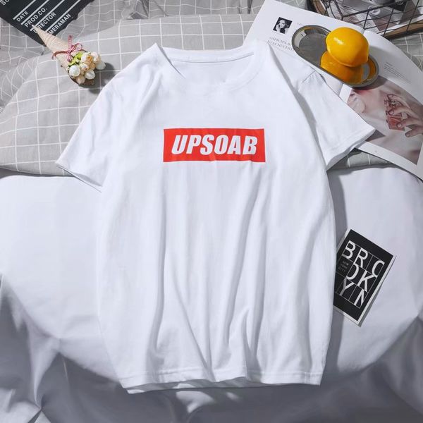 

ins short sleeve t-shirt men's summer 2019 new style korean-style loose-fit short sleeve t-shirt students primary color bf style, White;black