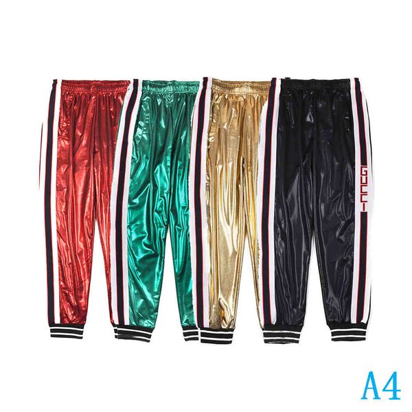 

mens tracksuits retro glossy two -piece set fashion hiphop streetwear jacket & sweatpants letters printing with stripe clothes, Gray