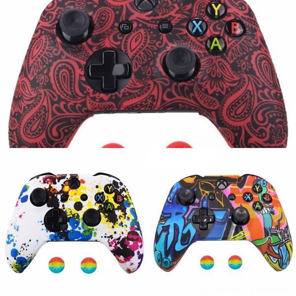 

4fhyc camouflage camo x protective skin case rubber cover sleeve for xbox one protector s controller silicone