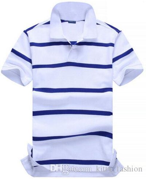 

new fashion brand summer striped polo shirt small pony embroidery short sleeve cotton boys polos casual men clothes blue, White;black
