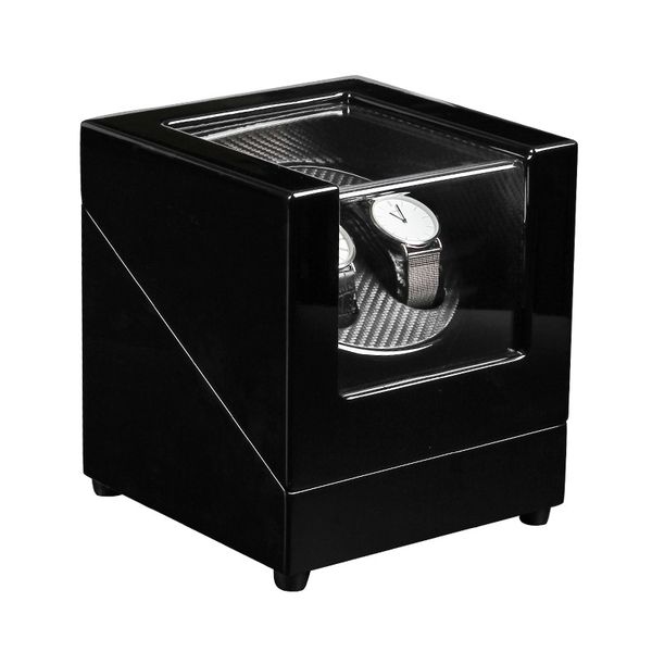 

high - end mechanical table shaker watch automatically on the chain table box rotary watch rotary motor box, Black