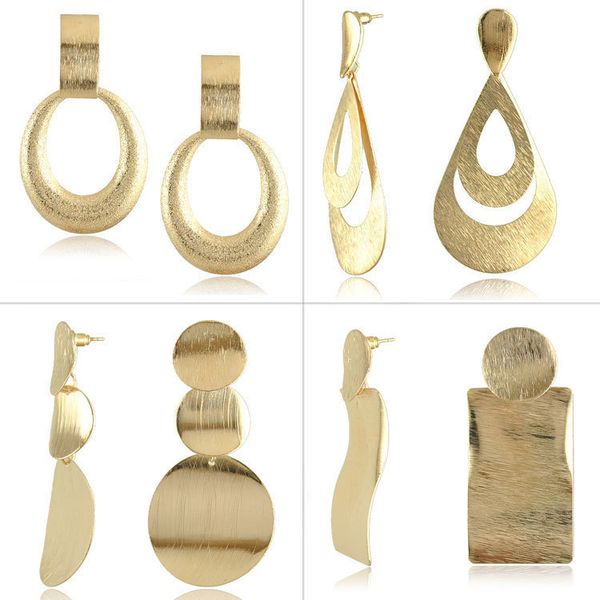 

mix style wholesale new big drop earrings 15pairs/lot mixed designs, Golden