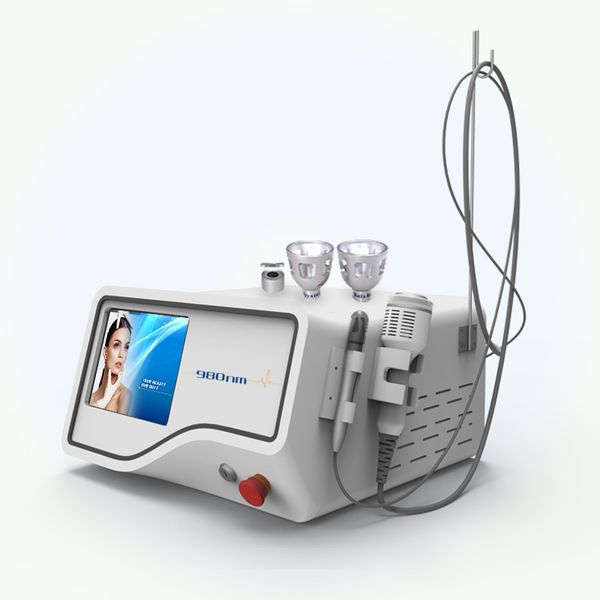 

new 40w multifunctional 3 in 1 980nm diode laser spider veins vascular removal nail fungus removal physiotherapy diode laser machine, Black