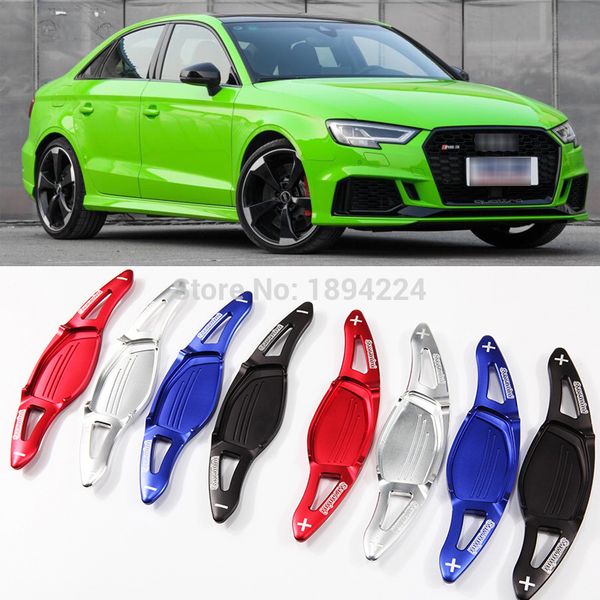 

2pcs aluminum car steering wheel shift paddle shifter extension for audi rs3 2017