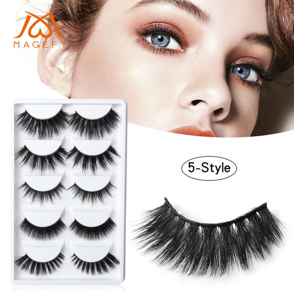 

5 pairs false eyelashes natural 3d mink lashes makeup eyelash natural party vegan luxury makeup