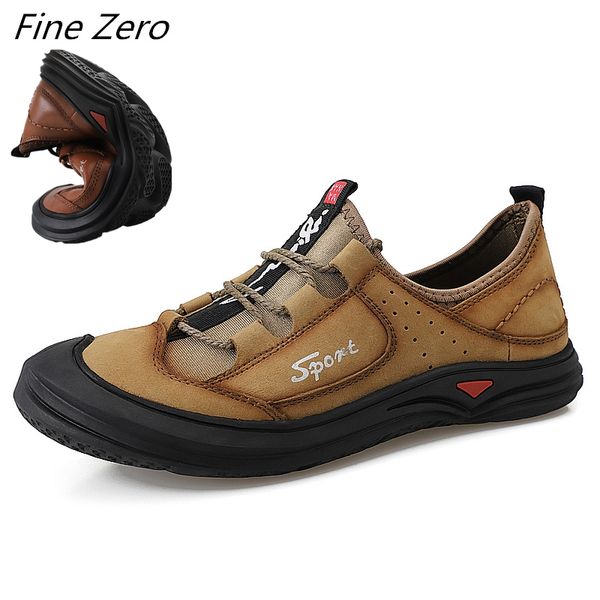 

new genuine leather walking shoes men outdoor hiking shoes waterproof breathable hunting trekking women climbing sneakers