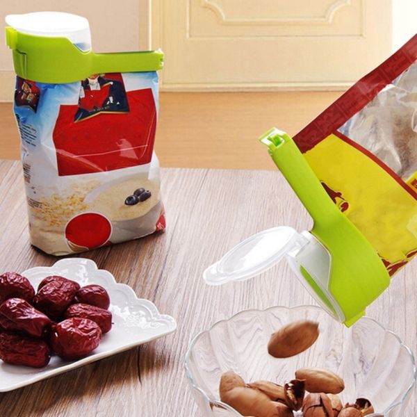 

househould food snack storage seal pour bag clips kitchen tool bag clips