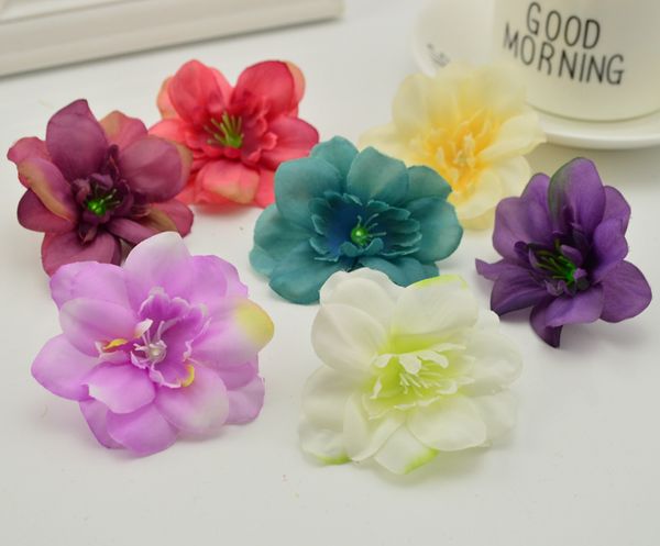 

10шт шелковые орхидеи искусственные цветы для сада главная свадебные украшения diy венок подарочная коробка скрапбукинг craft моделирования