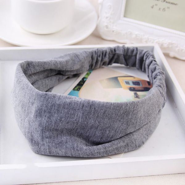 

new fashion women soild simple soft cotton headband elastic hairbands hair bands headwear elegant fashion hair accessories