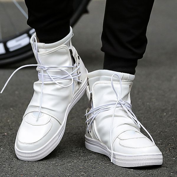

rommedal shoes men leather white black high brands ankle work dress male low heel oxfords boots autumn boots men shoes 2019