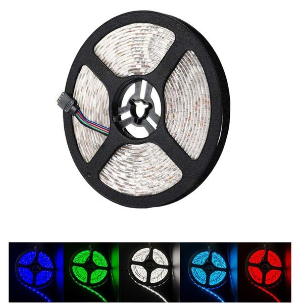 Luz da tira conduzida PC 5050 RGB ROWLLOT 5 M 60LEDS / M 44 Key Wifi Bluetooth Controlador LED Tira à prova d'água