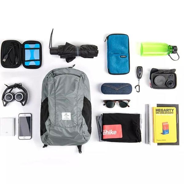 

folding backpack handbag camping cycling hiking silicon coating 30d nylon lightweight diagonal package