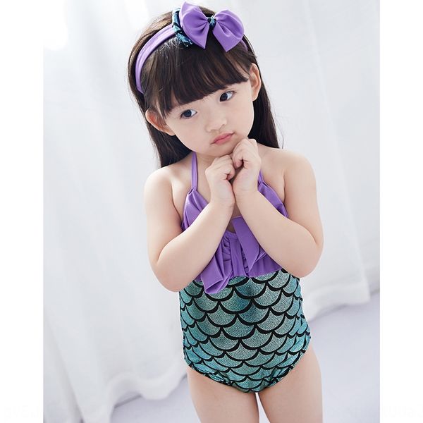 

girl girl baby children super cute princess swimsuit green purple mermaid one-piece swimsuit, White;black