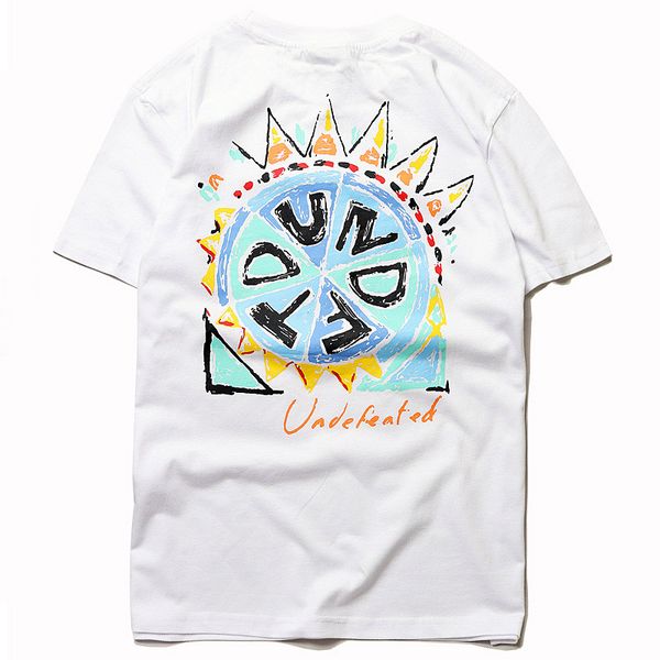 

непобедимый 2020 новая рубашка американский дизайнер бренда мужской футболки улицы тенденция хлопка пять-бар цвета граффити короткий рукав м, White;black