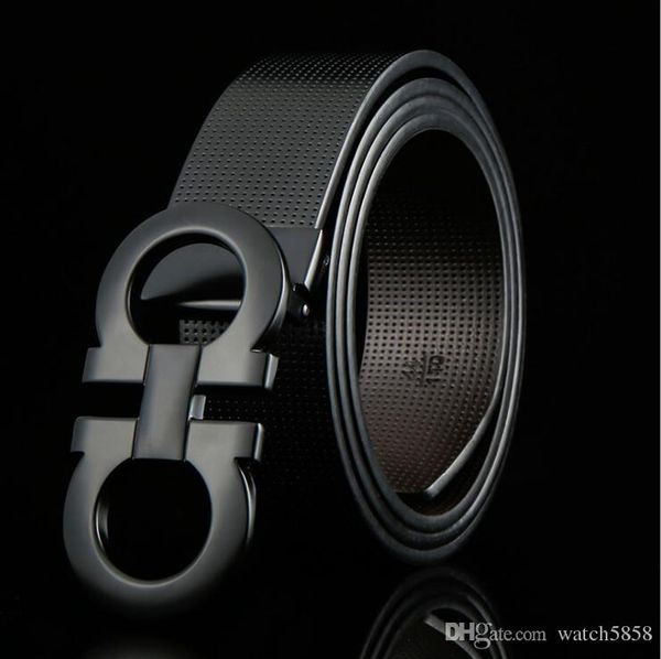 

2019 new designer belt business waistbands imports really leather fashion 8 buckle belt zinc alloy buckle belts 105-125cm