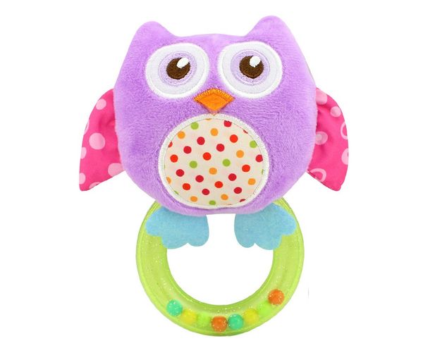 

baby rattle hand bell toy 5 style owl bird chicken animals plush happy monkey gift