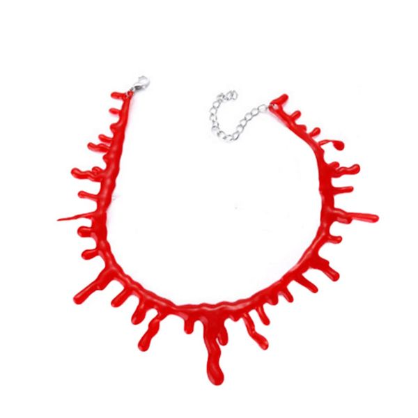 

creative vampire blood necklace elegant wild women sweater chain necklace jewelry gift, Silver
