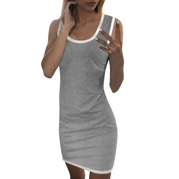 

european american style summer women's clothing femal's dresses stylish comfortable waist pocket wrap sports dress, Black;gray