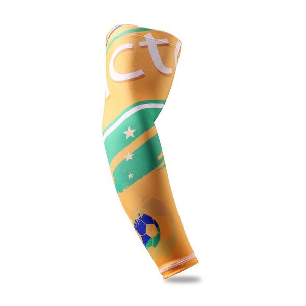 

world cup guard arm dry fast elastic breathable wrist sleeves orange l, Black;gray