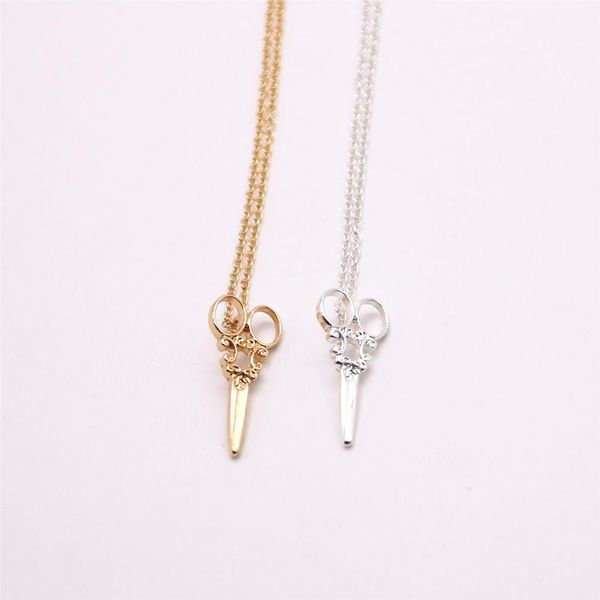 

fashion new 18k gold plated necklaces and retail scissors pendant necklace gift to women, Silver