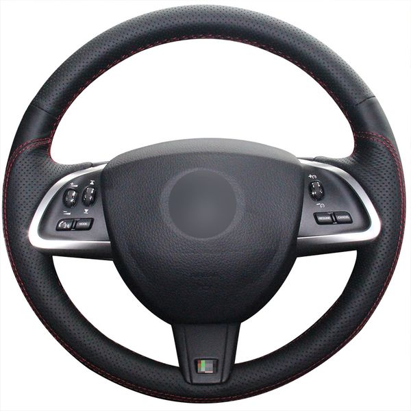 

black genuine leather car steering wheel cover for jaguar xf xf s xf sportbrake 2014 2015