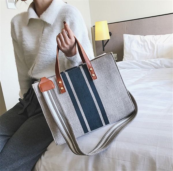 

women handbag casual canvas wide shoulder strap hand bill lading shoulder bag shopping bags ph-cfy20051839